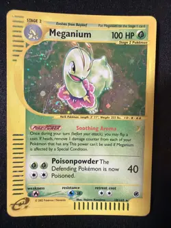 Meganium 18/165 - Holo Rare - Vintage Pokemon TCG: Expedition Base Set - HP - Image 1