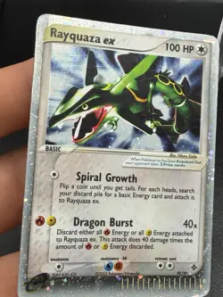 Pokemon TCG Rayquaza EX 97/97 Dragon HP/DMG FG3 - Image 2