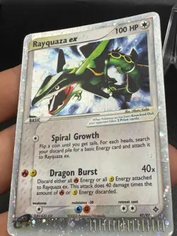 Pokemon TCG Rayquaza EX 97/97 Dragon HP/DMG FG3 - Image 3