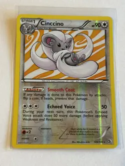 Pokemon TCG NM-M condition Cinccino 105/113 Reverse Rare Legendary Treasures - Image 1