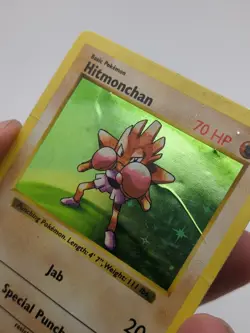 Holo Base Shadowless Hitmonchan 7/102 Rare Near Mint Pokemon TCG - Image 2