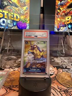 Bandai One Piece CCG Trafalgar Law #008 Offline Regionals V2 Finalist PSA 10 - Image 1
