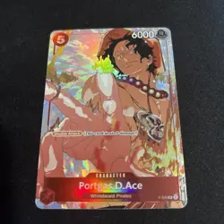 One Piece TCG Gift Collection 2023 Portgas.D.Ace P-028P Foil Promo Card NM - Image 1