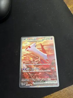 Pokemon Latias ex SV08 Surging Sparks 239/191 EX Dragon Holofoil Card 2024 - Image 2