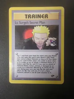 Lt. Surge's Secret Plan 107/132 Pokemon Gym Challenge Unlimited Rare Card Dmg - Image 1