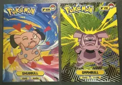 SNUBBULL X GRANBULL - POKEMON JOHTO CARDS TOP POKEDEX CCG FOIL - Image 1