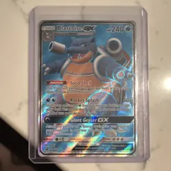 Blastoise GX SM189 Full Art Promo Holo Pokemon Card HP 240 English - Image 1
