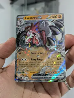 Pokemon Card 2023 LYCANROC EX Double Rare Holo 117/193 Paldea Evolved NM/M - Image 1