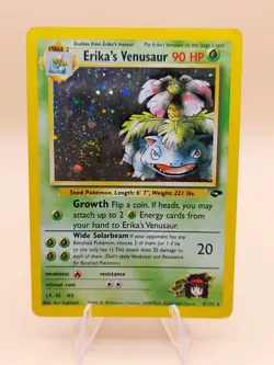 Erika's Venusaur Gym Challenge Holo Rare No. 4/132 Pokemon Card - 2000 SWIRL - Image 1