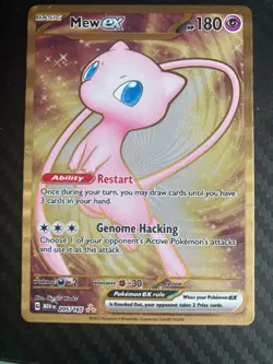 Pokemon TCG Mew EX Metal Gold NM 205/165 Scarlet & Violet 151 Promo Card - Image 1