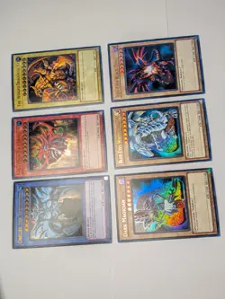 6x SET - 25TH ANNIVERSARY PROMO GOD CARD RA SLIFER OBELISK BLUE RED EYES LC01🔥 - Image 3
