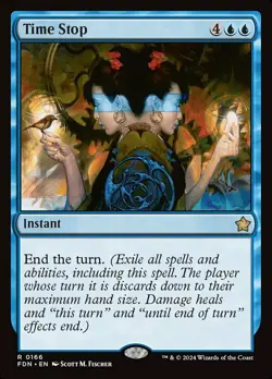 x1 Time Stop R MTG Foundations M/NM, English - Image 1