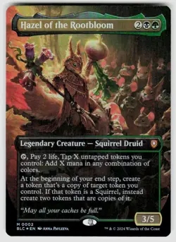 Hazel of the Rootbloom (Borderless) - 002 - NM - Commander: Bloomburrow - FOIL - Image 1