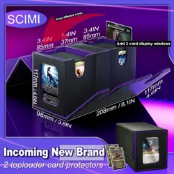 MTG Commander Card Storage Box - Fits 200+ Double Cards, 4-In-1 Card Deck Case - Image 3