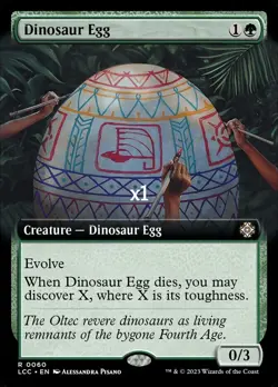 MTG Borderless Commander: The Lost Caverns of Ixalan LCC Dinosaur Egg MINT - Image 1