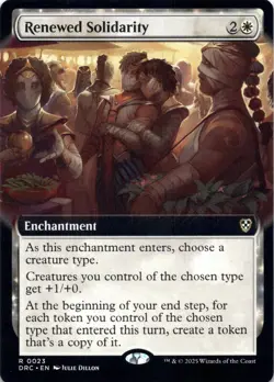 Renewed Solidarity (Extended Art) Commander: Aetherdrift - Magic MTG NM - Image 1