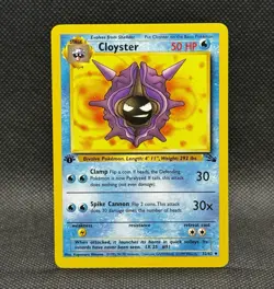 1st Edition Cloyster 32/62 Fossil Set WOTC Vintage Pokemon Card Uncommon - Image 1