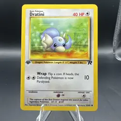 Dratini 53/82 Common 1st Edition Team Rocket Pokemon Card NM - Image 1