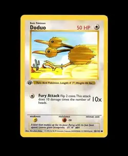 1999 WOTC Pokemon 1st EDITION SHADOWLESS DODUO 48/102! MP - Image 1