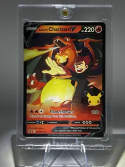 Pokemon TCG Lance's Charizard v SWSH133 Celebrations Black Star Promo Holo - Image 1