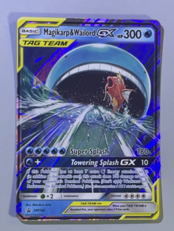 🎣 Magikarp and Wailord GX Promo Card Full Art SM 166 Very Light Play Condition - Image 1
