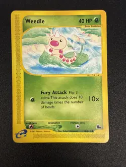 Weedle 114/144 Non-Holo Skyridge E Series 2003 Pokemon TCG NM-LP Extremely Rare - Image 1
