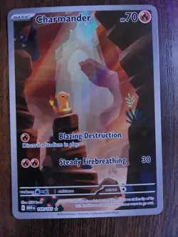 Pokemon Charmander 168/165 SV 151 Illustration Rare Holo ENG - Image 1