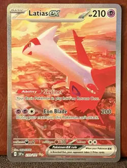 Pokemon Latias ex 239/191 Sv08 Surging Sparks Special Illustration Rare SIR - Image 1