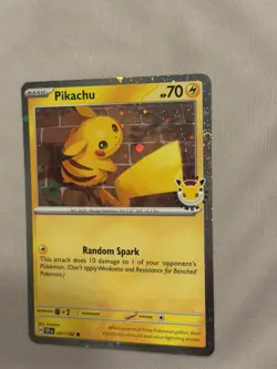 Pikachu Pokemon Day 2026 051/162 Cosmos Holo Right Border Swirl🌀 - Image 1