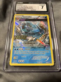 POP 9 Pokemon XY Ancient Origins Black Star Promo Gyarados #XY60 CGC 7 NM POP 9 - Image 2