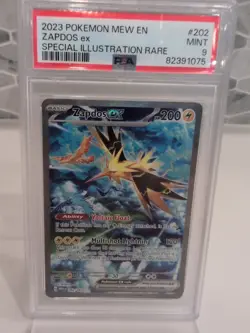 Pokemon 151 Special Illustration Rare Zapdos EX 202/165 PSA 9 - Image 1