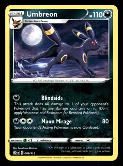 Umbreon 009/015 McDonalds Promo 2024 Pokemon NM - Image 1