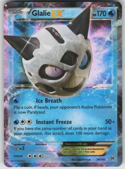 Pokemon TCG Glalie EX Ultra Rare XY - BREAKthrough 34/162 - Image 1