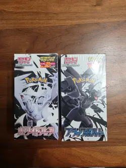 Black Bolt White Flare Booster Box Set Deluxe Pokemon Card Japanese New w/shrink - Image 1