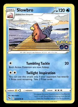 Slowbro 020/078 Uncommon Pokemon GO Pokemon NM - Image 1