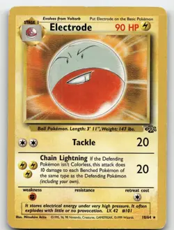 ELECTRODE 18/64 RARE JUNGLE POKEMON HEAVILY PLAYED - Image 1