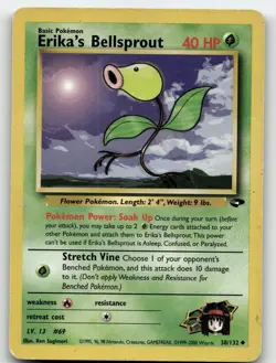 ERIKA'S BELLSPROUT 38/132 UNCOMMON GYM CHALLENGE POKEMON HEAVILY PLAYED - Image 1