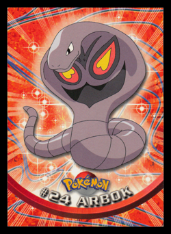 NM - Pokemon Topps Arbok #24 TV Animation Edition Series 1 (Black Logo) - Image 1