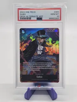PSA 10 One Piece Kingdoms Of Intrigue Sabo Alternate Art OP04-083 Card Gem Mint - Image 1