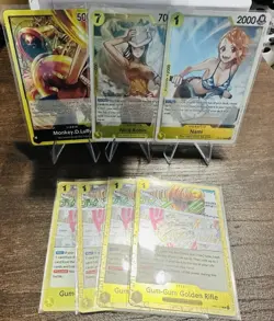 One Piece TCG Yellow Sky Island Player Bundle - Monkey D. Luffy Leader Core Set - Image 1