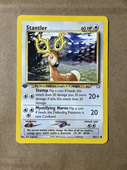 Stantler 76/111 Neo Genesis 1st Edition Common Pokemon Card - Image 1