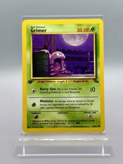 Grimer 1st Edition 48/62 Fossil LP+ - Pokemon TCG Card Common - Image 1