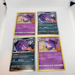 Pokemon Gengar Holo 4 Card Lot TRICK OR TRADE STAMPED - Image 1