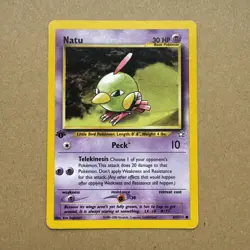 Pokemon TCG Neo Genesis Natu 67/111 1st Edition Common Card LP - Image 1