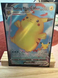 Pokemon Card Surfing Pikachu VMAX 009/025 Celebrations Holo - Image 1