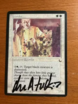 Artist Signed Drew Tucker MTG Exorcist The Dark Reserved list Rare - Image 1