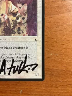 Artist Signed Drew Tucker MTG Exorcist The Dark Reserved list Rare - Image 5