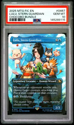 2025 MTG FINAL FANTASY COMMANDER CHOCOBO BUNDLE LULU, STERN GUARDIAN PSA 10 - Image 1