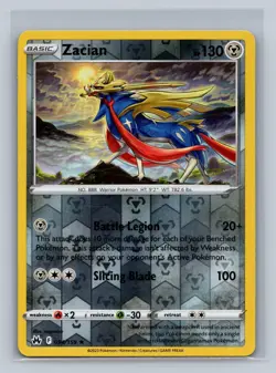 Zacian 094/159 Holo Rare Crown Zenith Reverse Holo NM 2023 Free Shipping - Image 1