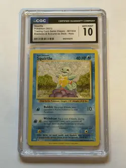 Pokemon TCG Squirtle Classic Collection 2023 CGC 10 Gem Mint - Image 1